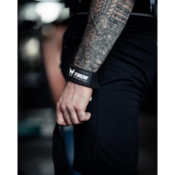 Correas de Levantamiento - Correas de Powerlifting - Correas de Deadlift - Negro - Imagen 3